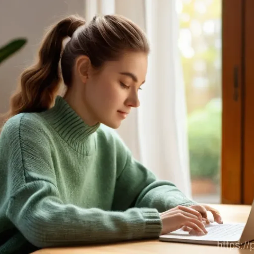 DELF 시험 관련 최신 업데이트 - **"A young woman, approximately 20 years old, sitting comfortably at a wooden desk in a cozy, sunlit...