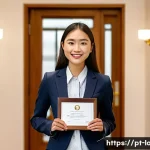 외국어 시험과 실무 경험의 상호 보완 - **Prompt 1: "The Certified Professional's Global Path"**
    A highly detailed, realistic photograph...